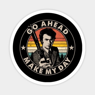 Go Ahead Make My Day Vintage Retro Magnet